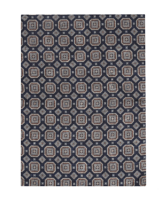 100% Wollen Sjaal | Navy Design