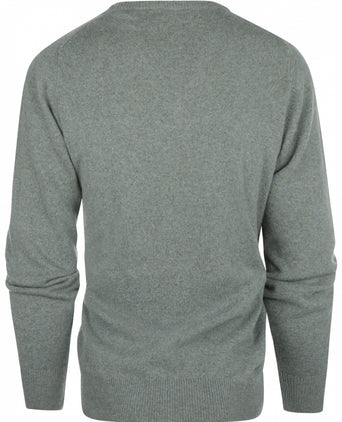 William Lockie Ronde Hals Lamswol Pullover | Caspian/Landscape