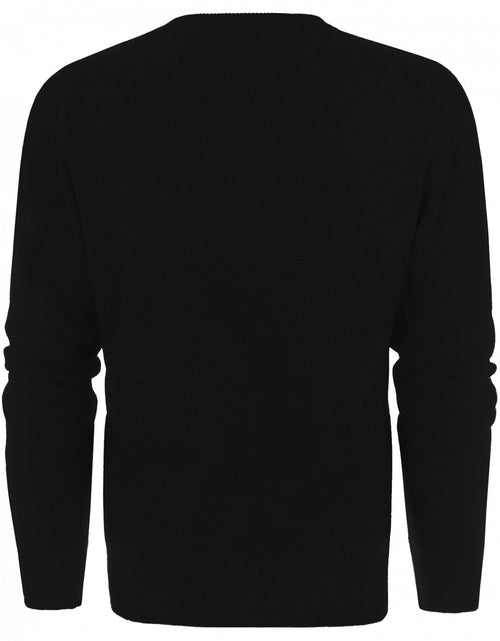 William Lockie Ronde Hals Lamswol Pullover | Black
