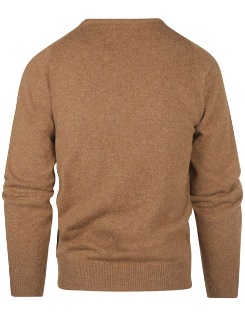 William Lockie V-hals Lamswol Pullover | Driftwood