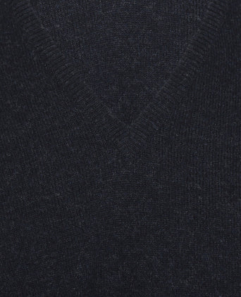 William Lockie Pullover Lamswol V-hals | Oxford Blue
