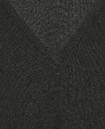 William Lockie V-hals Lamswol Pullover | Seaweed