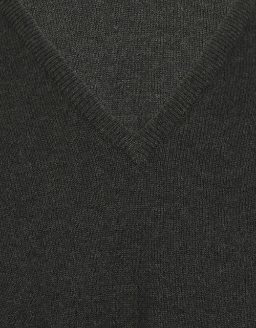 William Lockie V-hals Lamswol Pullover | Seaweed