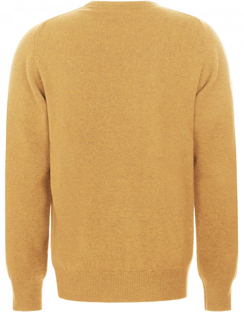 William Lockie V-hals Lamswol Pullover | Harvest Gold