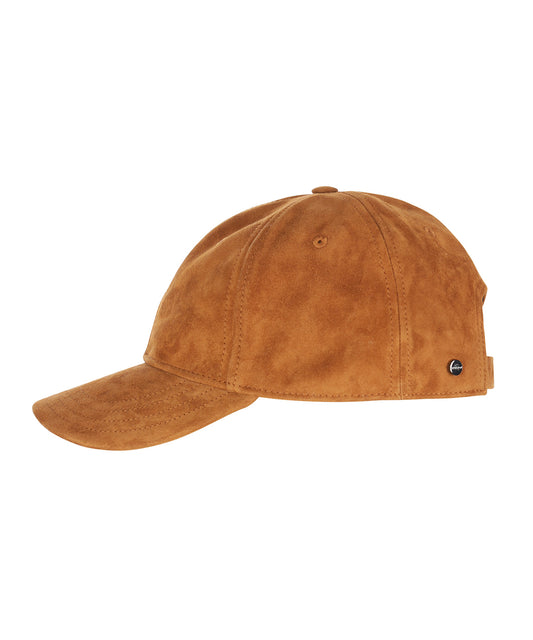 Goat Suede Baseball Cap | Cognac