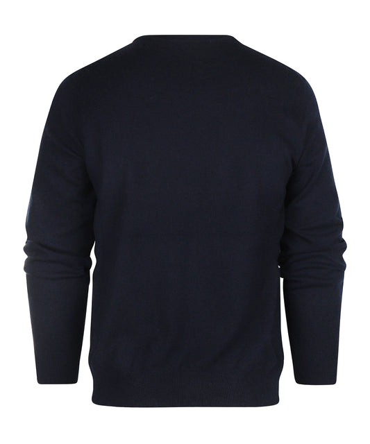 Kaschmir-Pullover mit Rundhalsausschnitt | Marineblau