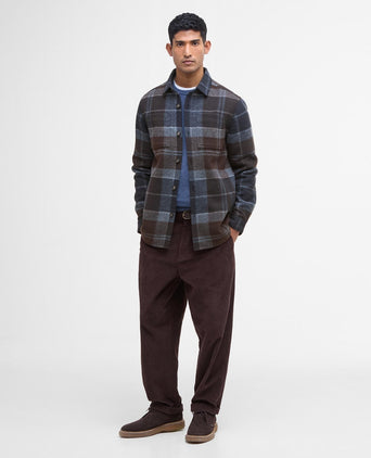 Barbour Chapter Tailored Check Overshirt | Nacht Blauw
