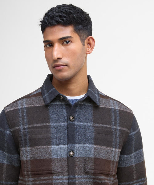 Barbour Chapter Tailored Check Overshirt | Nacht Blauw