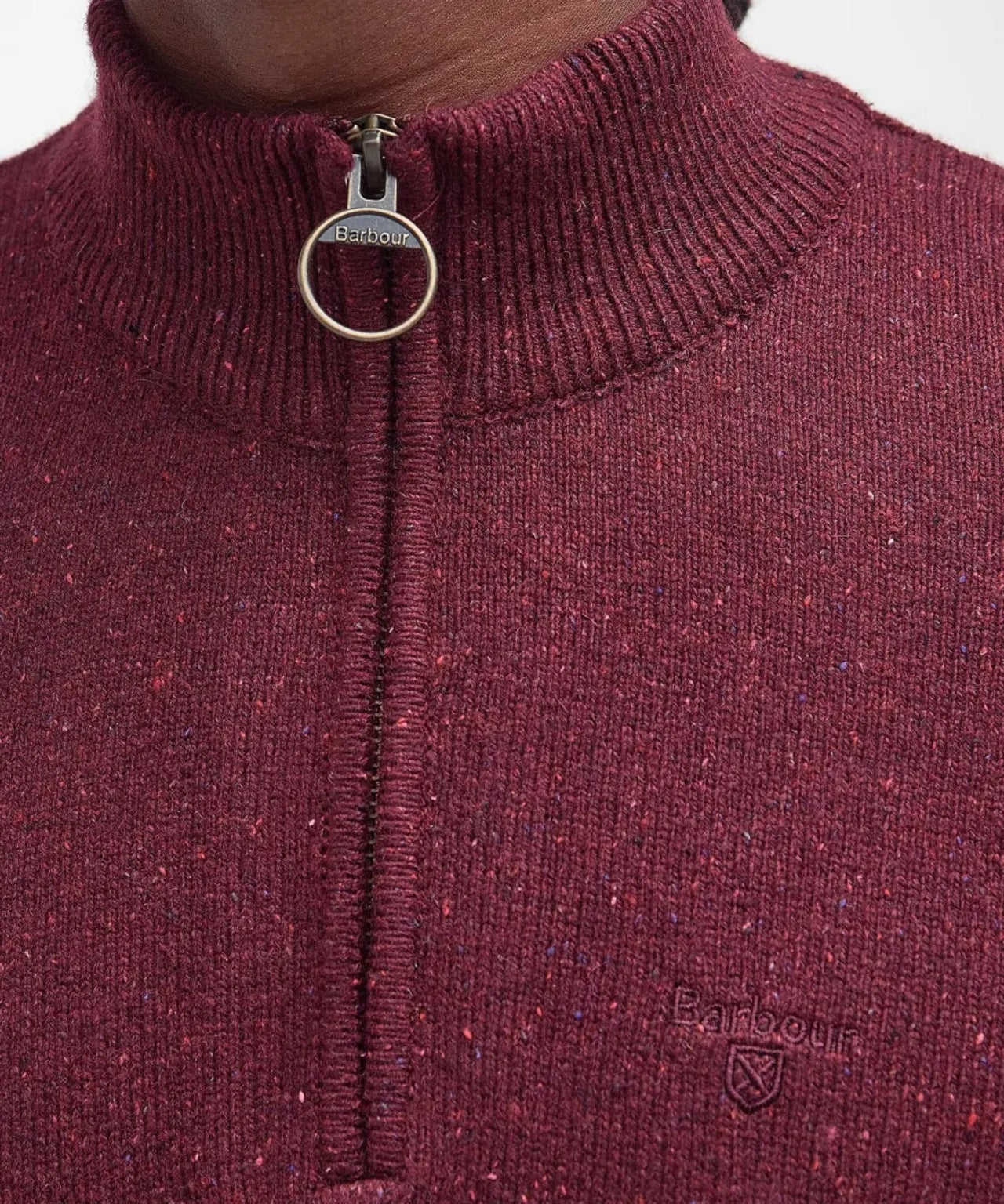 Tisbury Pullover mit hohem Reißverschluss | Bordeauxrot