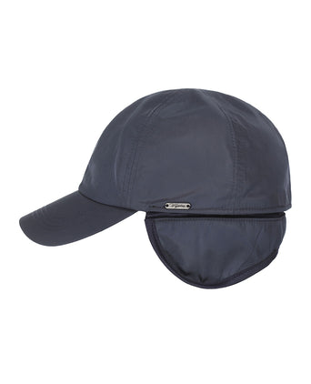 Wollen Baseball met Oorflappen | Navy Blauw