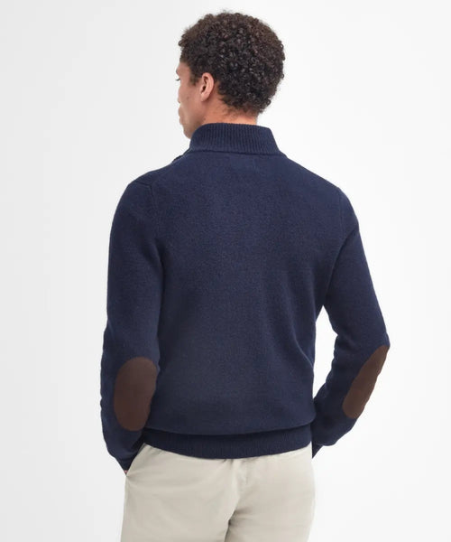 Pullover met rits en knoopsluiting | Navy Blauw