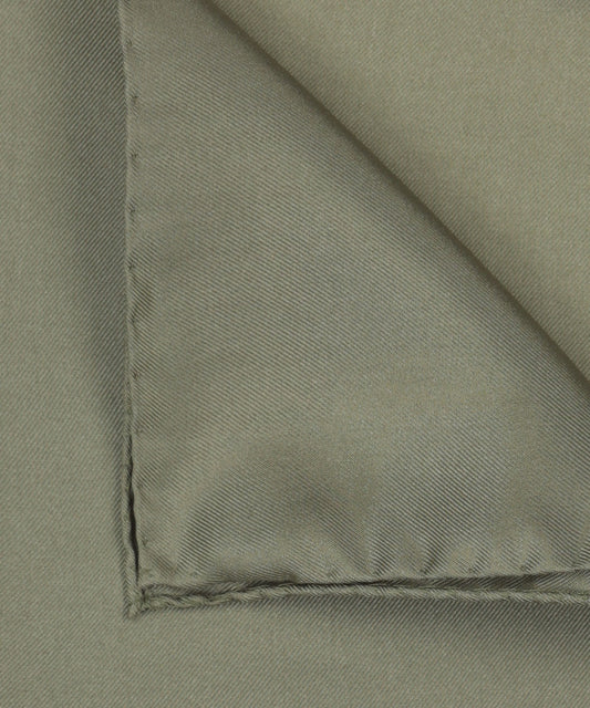 Pochet zijde Uni | Khaki Groen