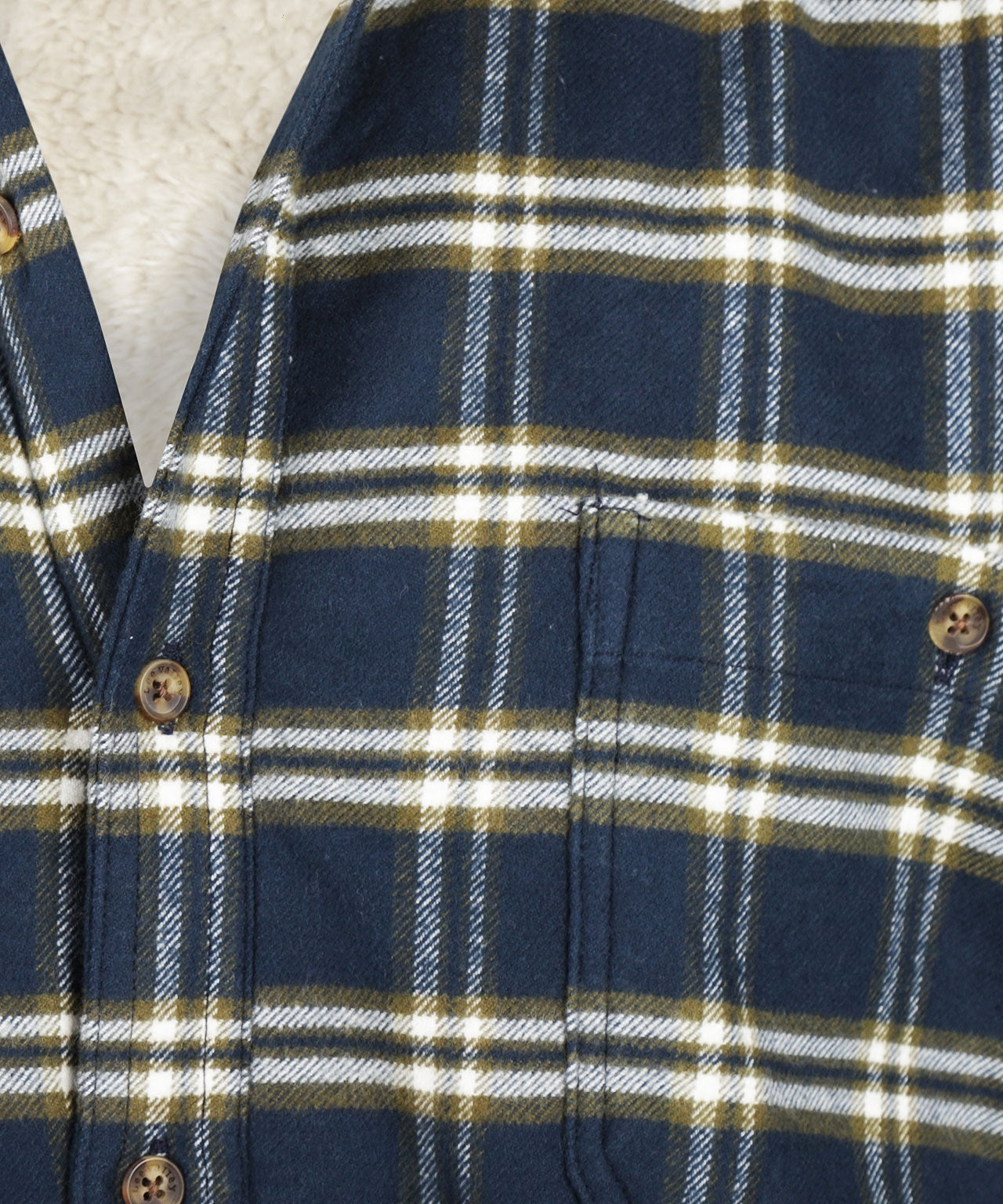 Gefüttertes irisches Hemd | Blau