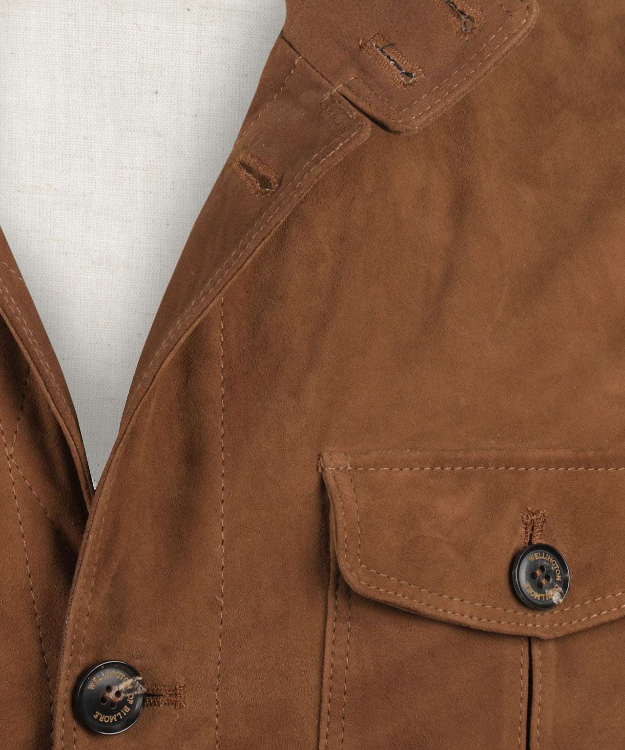 Wellington-Jacke aus Leder | Braun