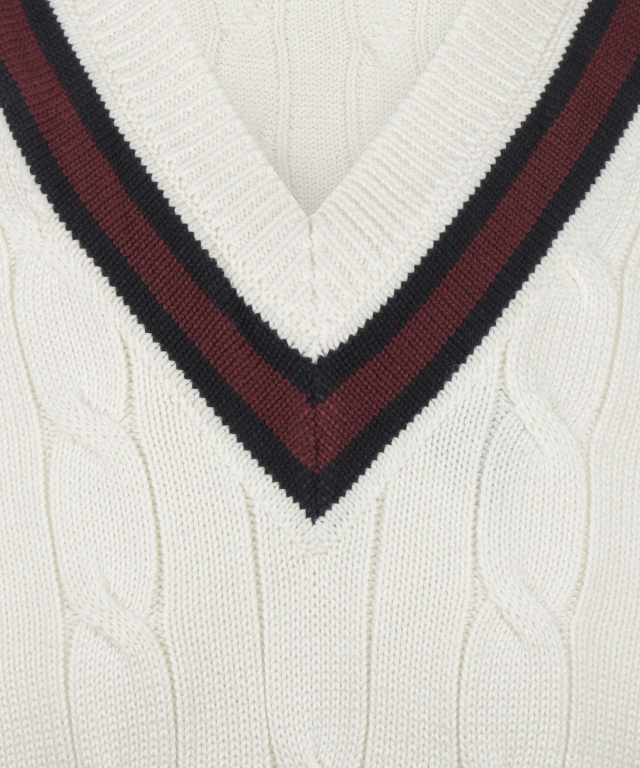 Cricket Slipover | White Burgundy
