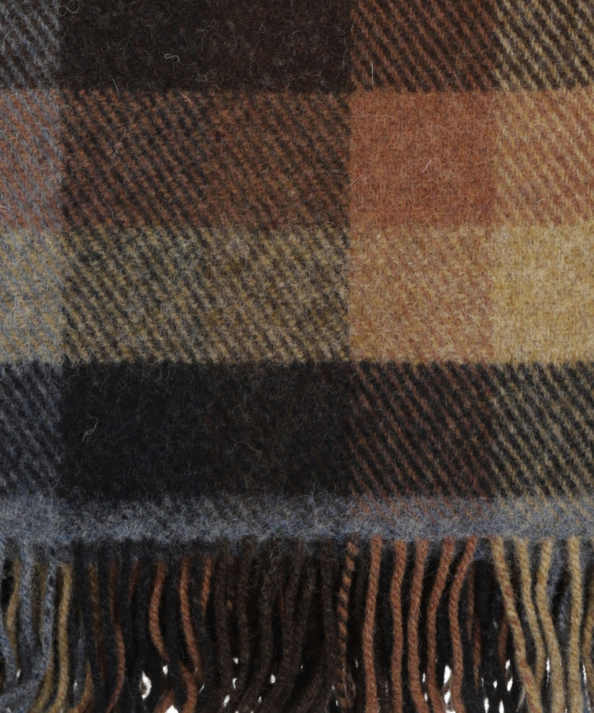 Plaid Shetland | Brown CharcoalGrey Rust Box Plaid