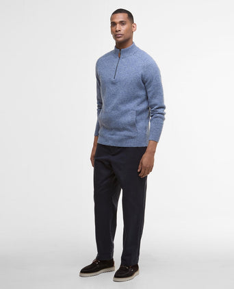 Barbour Talder Half Zip Knitted | Blauw