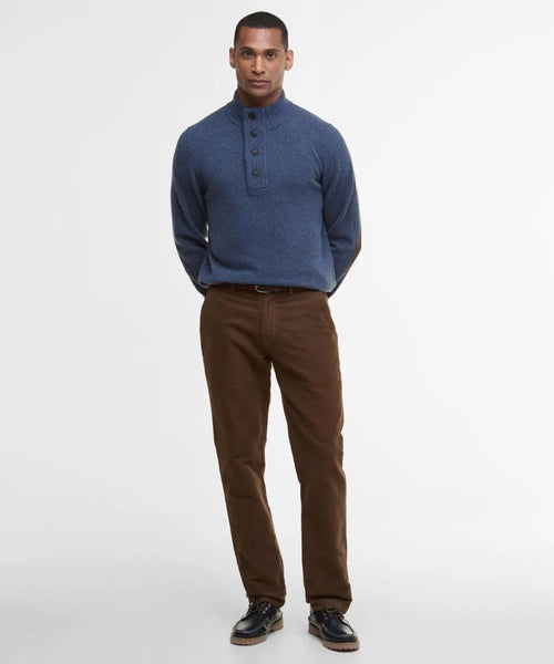 Pullover met rits en knoopsluiting | Blauw