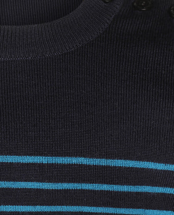 Saint James Pullover BinicII Ronde Hals | Blauw