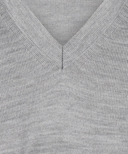 Pullover Merino wol v-hals | Grijs
