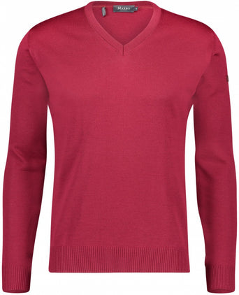 Pullover Merino wol v-hals | Bordeaux