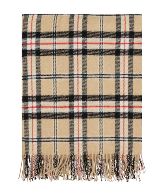 Plaid Lamswol | Sand/Black/Red Tartan