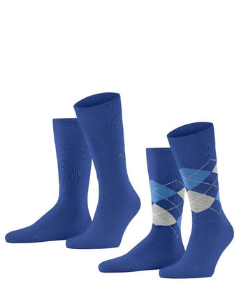 Everyday Argyle Mix 2-Pack Heren Sokken | Blauw