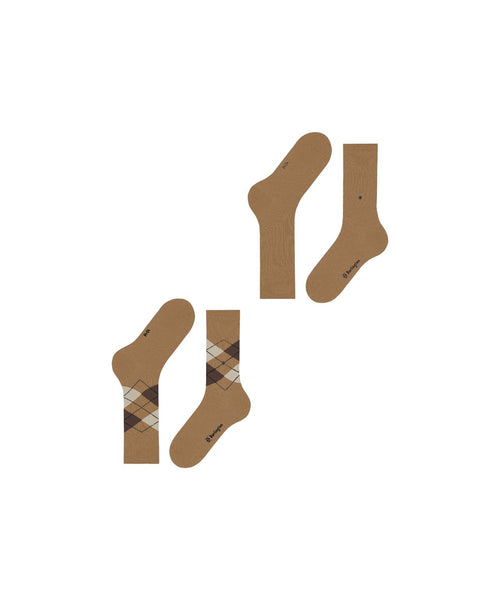 Everyday Argyle Mix 2-Pack Heren Sokken | Bruin