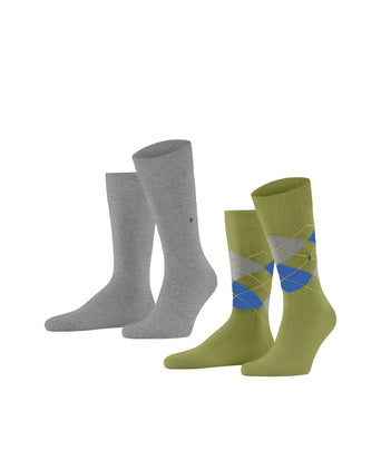 Everyday Argyle Mix 2-Pack Heren Sokken | Groen