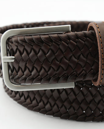 Elegante Gevlochten Leren Riem | Bruin