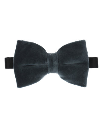 Fluweel velour bowtie | Grijs
