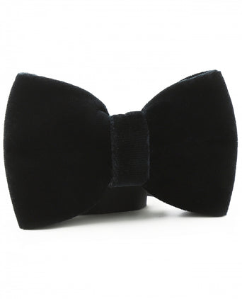 Fluweel velour bowtie | Navy Blauw