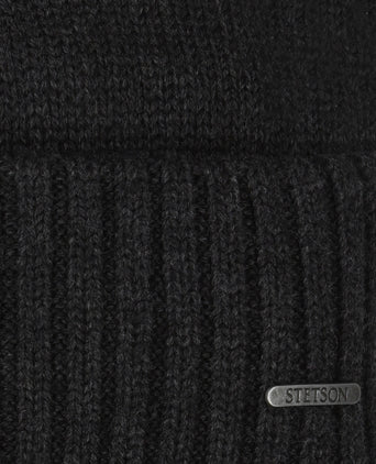 Stetson Beanie Merino | Antraciet Grijs