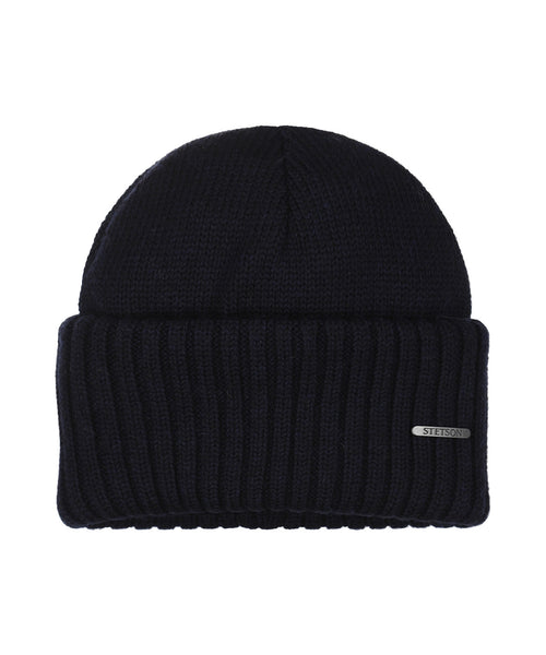 Stetson Beanie Merino | Navy Blauw