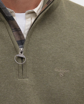 Barbour Cotton Half Zip Pullover | Groen