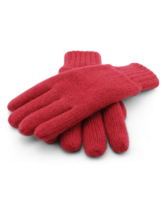 Warme Wolmix Handschoenen | Rood