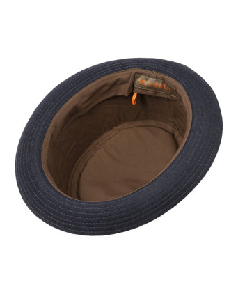 Pork Pie Hoed | Navy Blauw