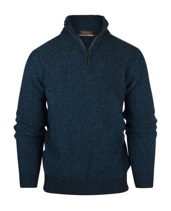 Pullover met rits | Blauw
