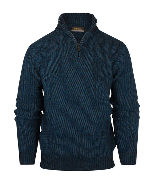 Pullover met rits | Blauw