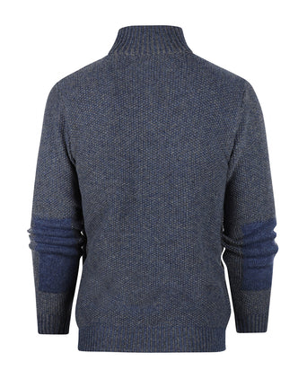 Pullover met rits | Denim Blauw