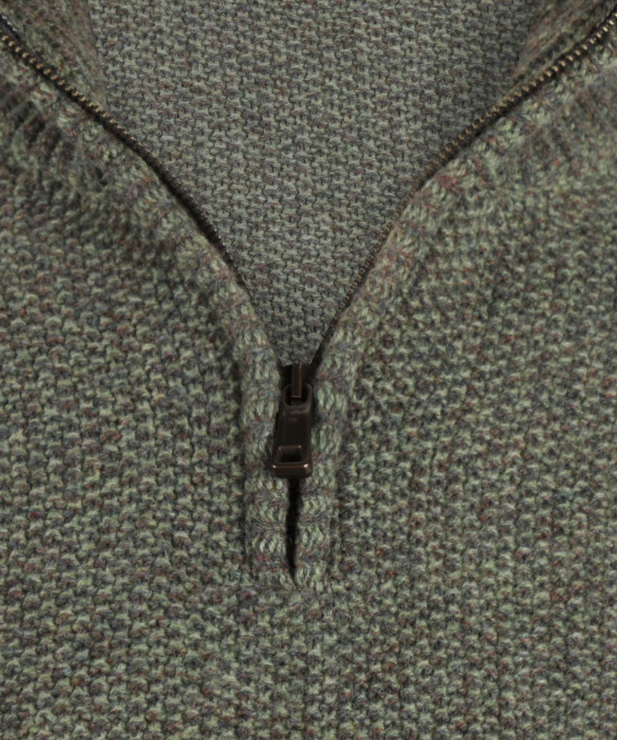 Pullover mit Reißverschluss | Braun