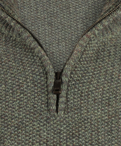 Pullover met rits | Bruin