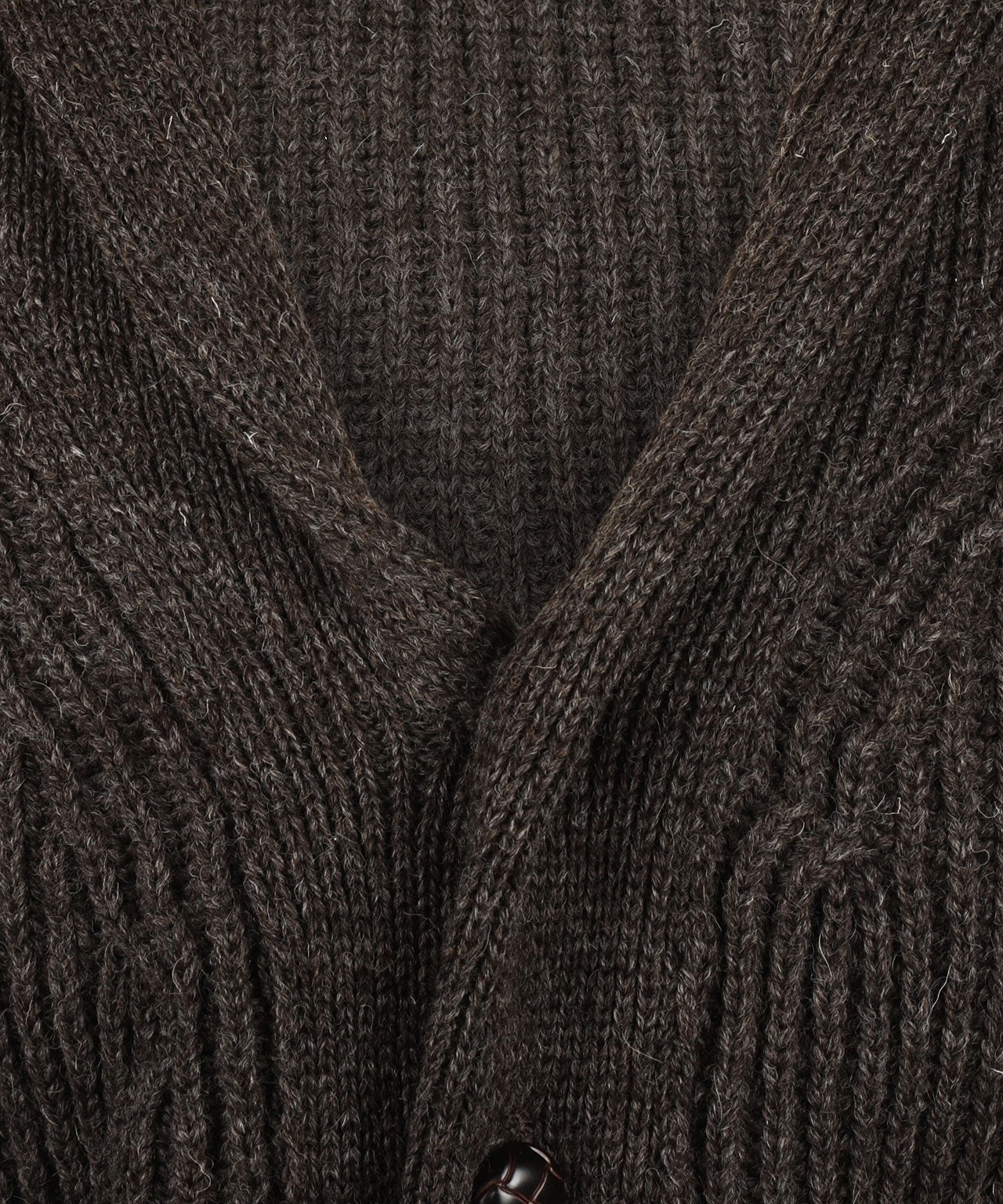 Swaledale-Knopfstrickjacke | Braun