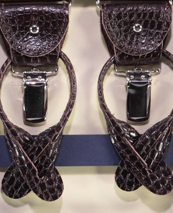 2-in-1 Bretels met clips en patten | Bruin