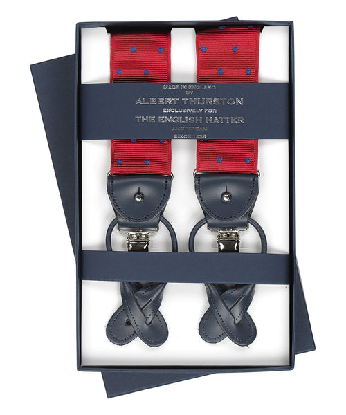 2-in-1 Bretels met clips en patten | Rood