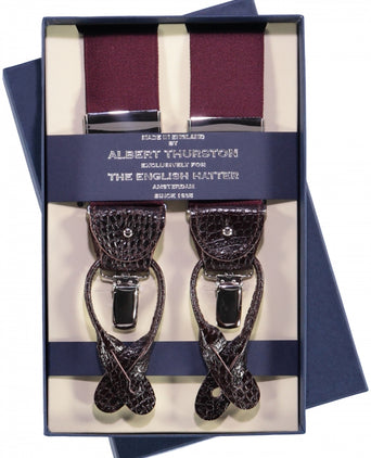 2-in-1 Bretels met clips en patten | Bordeaux Rood