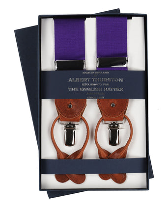 2-in-1 Bretels met clips en patten | Paars