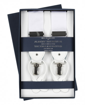 2-in-1 Bretels met clips en patten | Wit