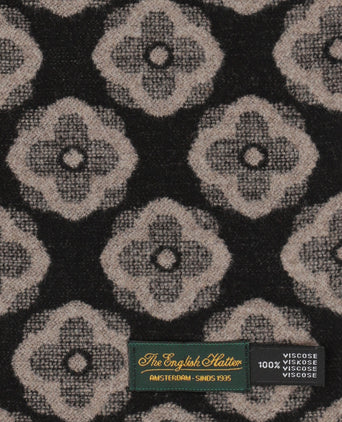 Viscose Sjaal met klassieke Print | Grijs