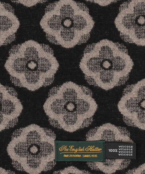 Viscose Sjaal met klassieke Print | Grijs